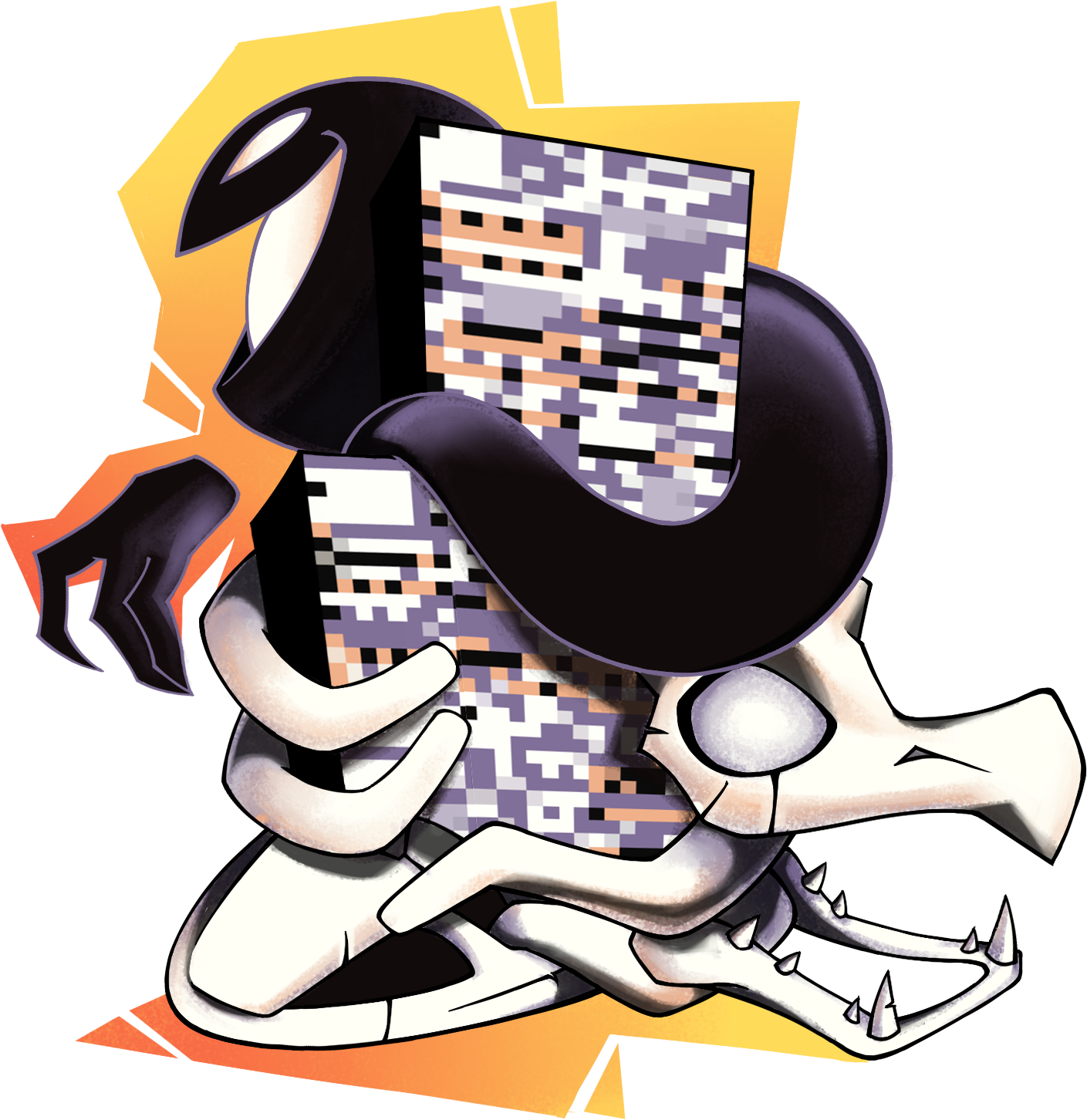 The official art of MissingNo from SiIvaGunner: King For Another Day, created by ackrostation.